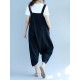 Women Casual Loose Sleeveless Harem Jumpsuit with Pockets