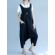 Women Casual Loose Sleeveless Harem Jumpsuit with Pockets