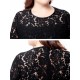 Plus Size Lace Elegant Party Long Sleeve Women Dress