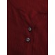 Elegant Women Button Solid Color Long Sleeve V-Neck Midi Dress