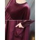 Elegant Women Crew Neck Two Tone Patchwork Velvet Long Sleeve Dress