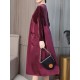 Elegant Women Crew Neck Two Tone Patchwork Velvet Long Sleeve Dress