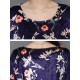 Elegant Women Thick Velvet Floral Dress