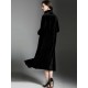 High Quality High Collar Long Sleeve Velvet Dress