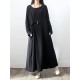 L-5XL Casual Women Fold Maxi Dress