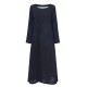 L-5XL Casual Women Fold Maxi Dress