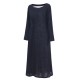 L-5XL Casual Women Fold Maxi Dress