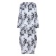 L-5XL Casual Women Loose Floral Print Dress