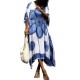 Bohemian Floral Loose A-line Women Maxi Dress