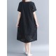 Cotton Lace Floral Embroidery Hollout Out Dress