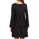 Casual Women Brief Ruched Flare Sleeve Long Sleeve Mini Dresses