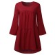 Casual Women Brief Ruched Flare Sleeve Long Sleeve Mini Dresses