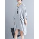 Women Fashion Batwing Sleeves Cotton Linen Mini Dress