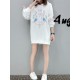 Women Removable Sleeves Hoodies Casual Cute Rabbit Print Sweatshirts