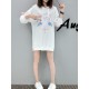 Women Removable Sleeves Hoodies Casual Cute Rabbit Print Sweatshirts