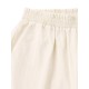 Casual  Women Elastic Waist Pockets Cotton Wide Leg Pants