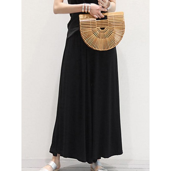 Casual Soft Elastic Waist Yoga Wide Leg Pants