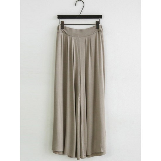 Casual Soft Elastic Waist Yoga Wide Leg Pants