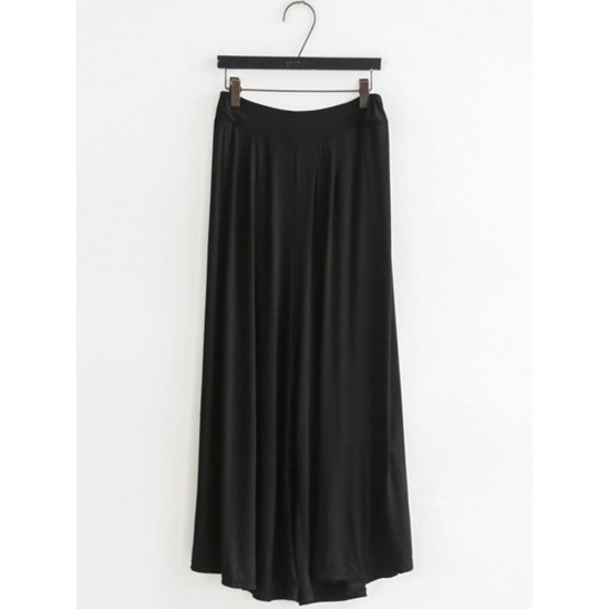 Casual Soft Elastic Waist Yoga Wide Leg Pants