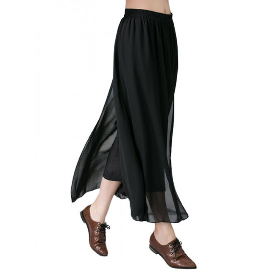 Casual Women Chiffon Wide Leg Pants