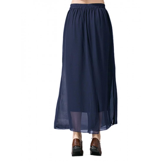 Casual Women Chiffon Wide Leg Pants