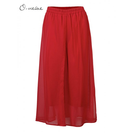 Casual Women Chiffon Wide Leg Pants