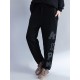 Casual Women Embroidery Printing Elastic Waist Pants