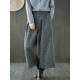 Casual Women Plaid Wide Leg Pants