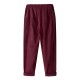 Casual Women Pockets Straight Elastic Waist Harem Pants