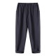 Casual Women Pockets Straight Elastic Waist Harem Pants