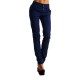 Casual Women Slim High Waist Solid Pattern Pencil Pants