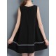 Casual Women Embroidery Dress Sleeveless A Line Cotton Linen Dresses