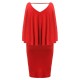 Elegant Women Butterfly Backless Bodycon Party Cape Pencil Dress