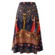 O-NEWE M-5XL Casual Women Ethnic Style Print Skirt O-NEWE M-5XL Casual Women Ethnic Style Print Skirt