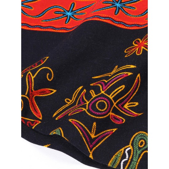 O-NEWE M-5XL Casual Women Ethnic Style Print Skirt