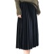 S-5XL Casual Women Basic Gold Velvet Pleated Skirts