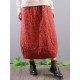 Vintage Floral Print Elastic Waist Pockets Baggy Long Maxi Skirts