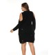 2XL-5XL Sexy Women Black Hole Sweater Dresses