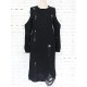 2XL-5XL Sexy Women Black Hole Sweater Dresses