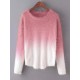 Casaul Women Gradient O-Neck Long Sleeve Sweaters Casaul Women Gradient O-Neck Long Sleeve Sweaters