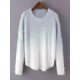 Casaul Women Gradient O-Neck Long Sleeve Sweaters