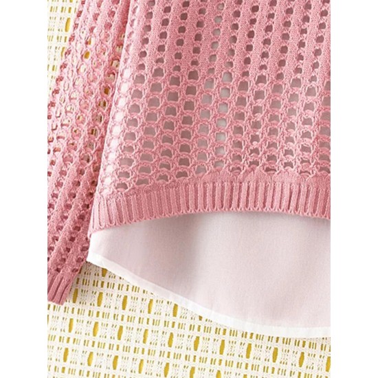 Casual  Women Fake Two-piece Knit Sweaters