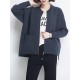 Casual Women Long Sleeve Zipper Knit Cardigans