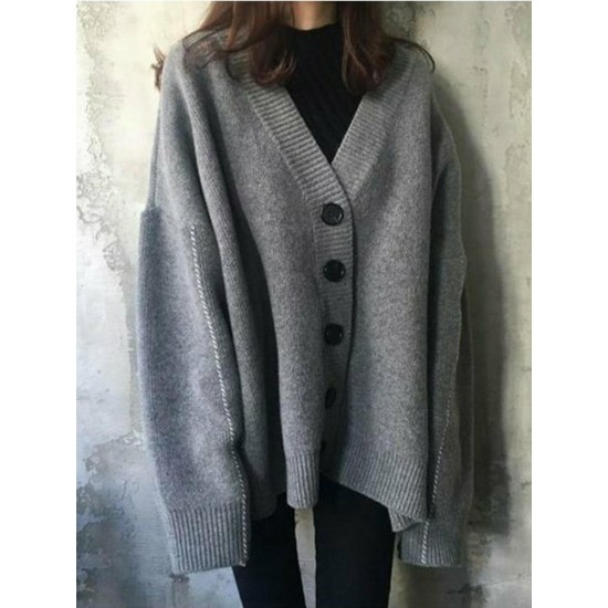Casual Women Loose Batwing Sleeve Sweater Cardigans Casual Women Loose Batwing Sleeve Sweater Cardigans