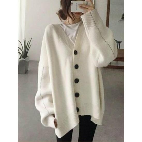 Casual Women Loose Batwing Sleeve Sweater Cardigans