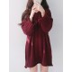 Casual Women Pure Color Loose V-Neck Sweaters