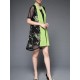 Elegant Women Embroidery Short Sleeve Cardigan and Dress