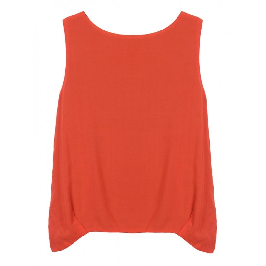 L-5XL Casual Lady Soft Reversible Layer Solid Sleeveless Tank Tops