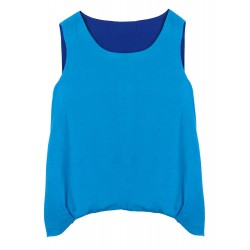 L-5XL Casual Lady Soft Reversible Layer Solid Sleeveless Tank Tops