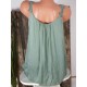 Plus Size Solid Color Rayon Sleeveless Tank Tops